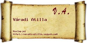 Váradi Atilla névjegykártya